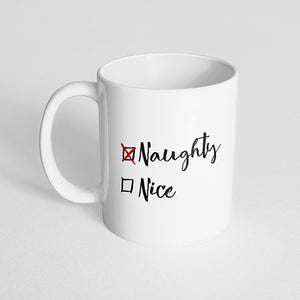 "Naughty Nice" Checklist, Christmas Mug