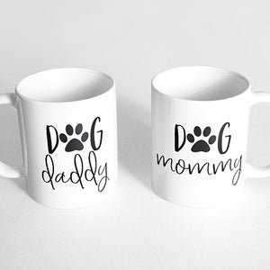 "Dog daddy" and "Dog Mommy" Couple Mugs