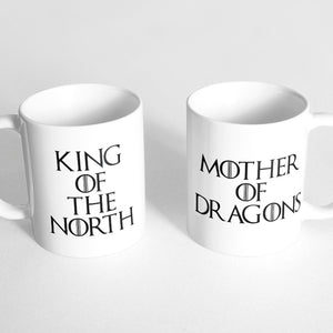 "King of the North" and "Mother of Dragons" Couple Mugs