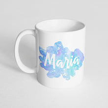 Your Name with a Watercolor Splatter Design on a Classic White Mug- Version 5