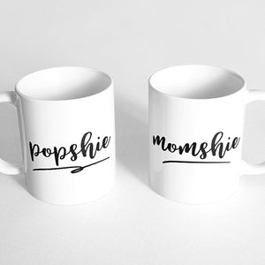 "Popshie" and "Momshie" Couple Mugs