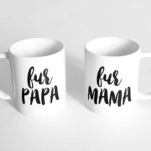 "Fur papa" and "Fur mama" Couple Mugs