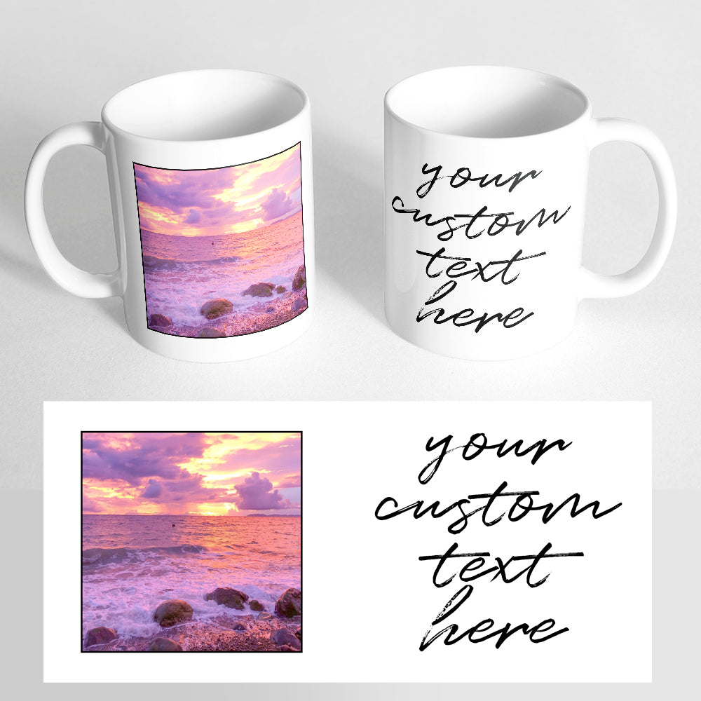Your Photo and Custom Text on a Classic White Mug