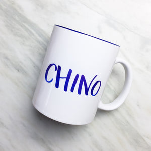 Your Name on a Dark Blue Inner-color Mug